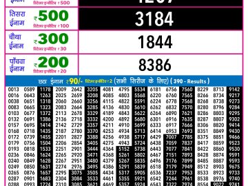 Rajshree 30 Guru Weekly lottery 09.00PM 22.01.2026