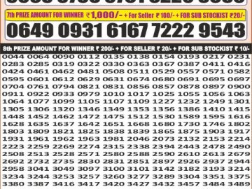 Dear 100 Monthly lottery Result 13.01.2026 7PM