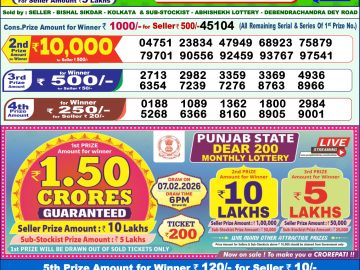Dear lottery 1 PM Results 30.01.2026