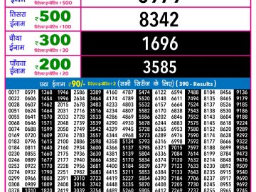 Rajshree 30 Shukra Weekly lottery 09.00PM 27.02.2026