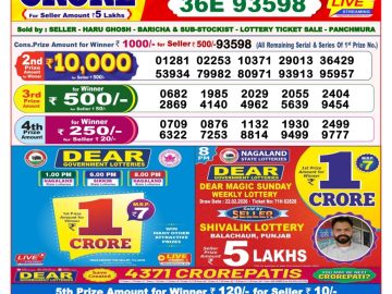 Dear lottery 8 PM Results 24.02.2026