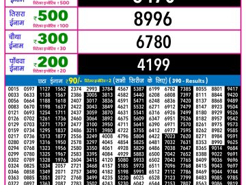 Rajshree 30 Mangal Weekly lottery 09.00PM 24.02.2026