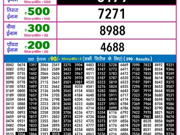 Rajshree 30 Ravi Weekly lottery 09.00PM 22.02.2026