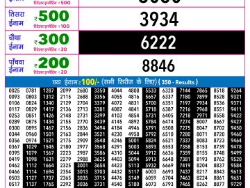 Rajshree 30 Mangal Weekly lottery 09.00PM 31.03.2026