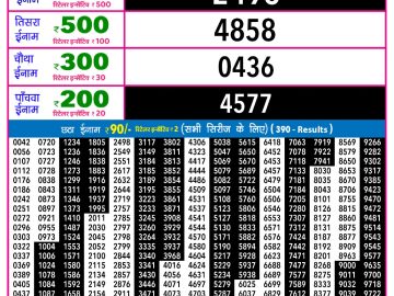 Rajshree 30 Mangal Weekly lottery 09.00PM 03.03.2026