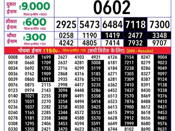 Rajshree Tuesday Weekly lottery 08.00PM 07.04.2026