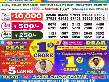 Dear lottery 6 PM Results 05.04.2026