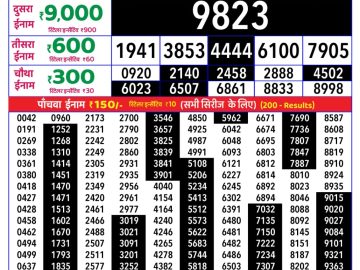 Rajshree Monday Weekly lottery 08.00PM 06.04.2026