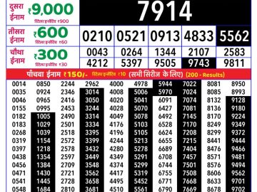 Rajshree Tuesday Weekly lottery 08.00PM 26.05.2026