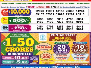 Dear lottery 8 PM Results 30.05.2026