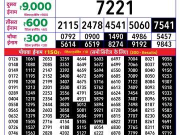 Rajshree Friday Weekly lottery 08.00PM 19.06.2026