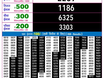 Rajshree 30 Mangal Weekly lottery 09.00PM 02.06.2026