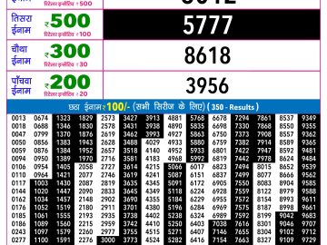 Rajshree 30 Mangal Weekly lottery 07.30PM 09.06.2026