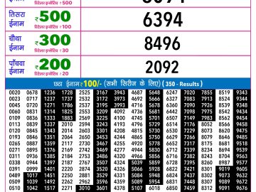 Rajshree 30 Mangal Weekly lottery 09.00PM 16.06.2026