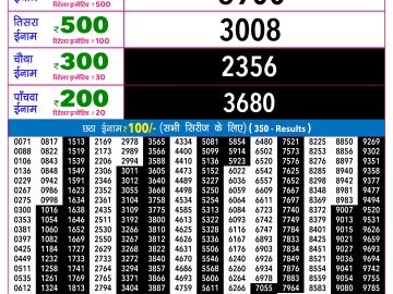 Rajshree 30 Som Weekly lottery 09.00PM 01.06.2026