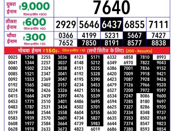 Rajshree Saturday Weekly lottery 08.00PM 20.06.2026