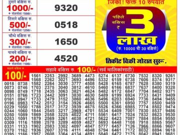 Labh laxmi Lottery Result 4PM 01.06.2026