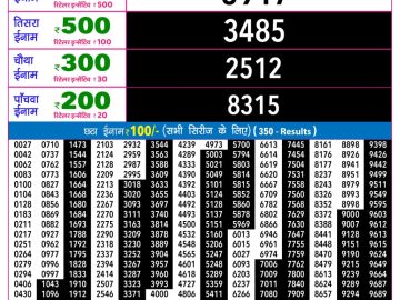 Rajshree 30 Shani Weekly lottery 09.00PM 13.06.2026