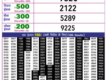 Rajshree 10 Evening lottery 05.40 PM 21.06.2026