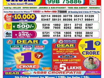 Dear lottery 8 PM Results 04.07.2026