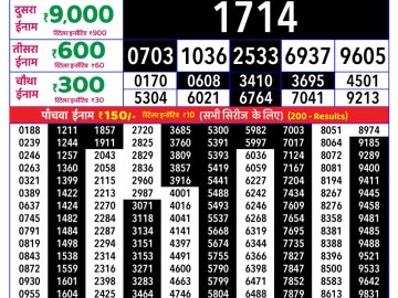 Rajshree Thursday Weekly lottery 08.00PM 30.07.2026