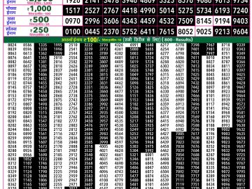 Rajshree 50 Shani Weekly lottery 07.30PM 04.07.2026