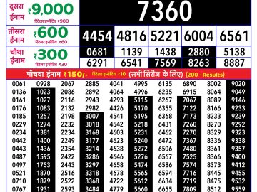 Rajshree Monday Weekly lottery 08.00PM 20.07.2026