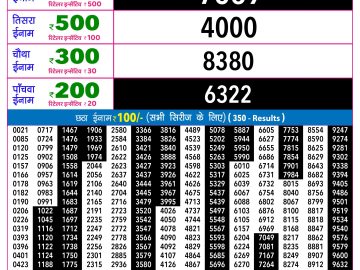 Rajshree Ravi Weekly lottery 09.00PM 26.07.2026
