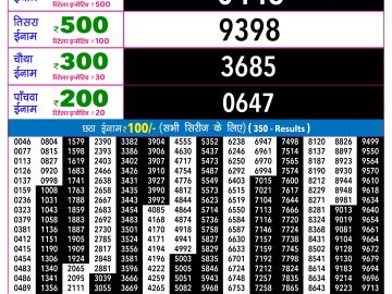 Rajshree 30 Shani Weekly lottery 09.00PM 04.07.2026