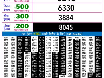 Rajshree 30 Shukra Weekly lottery 09.00PM 03.07.2026