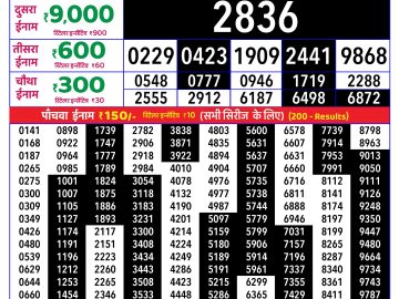 Rajshree Saturday Weekly lottery 08.00PM 11.07.2026