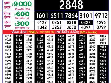 Rajshree Sunday Weekly lottery 08.00PM 05.07.2026