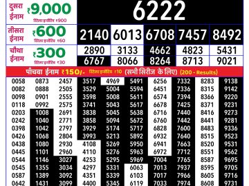 Rajshree Thursday Weekly lottery 08.00PM 16.07.2026