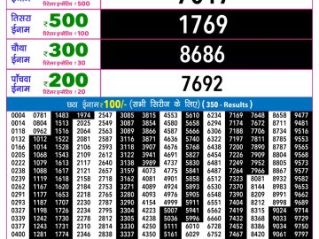 Rajshree 30 Shukra Weekly lottery 09.00PM 10.07.2026