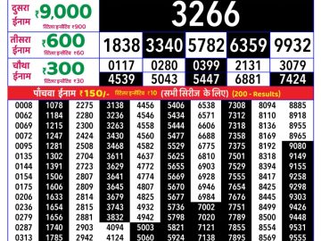 Rajshree Friday Weekly lottery 08.00PM 31.07.2026