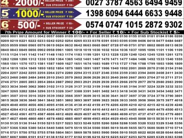 Dear 50 lottery Result 10.08.2026 6:30PM