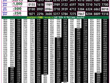 Rajshree 50 Shukra Weekly lottery 07.30PM 07.08.2026