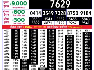 Rajshree Sunday Weekly lottery 08.00PM 16.08.2026