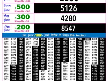 Rajshree Shani Weekly lottery 09.00PM 01.08.2026