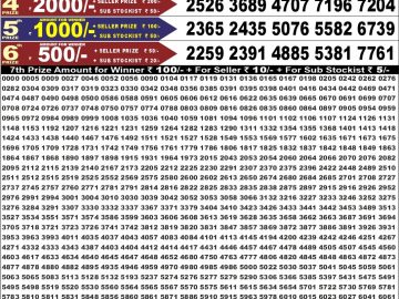 Dear 50 lottery Result 07.08.2026 6:30PM