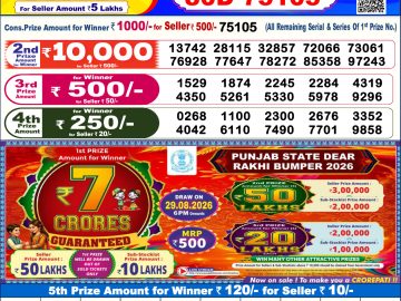 Dear lottery 6 PM Result 08.08.2026