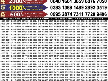Dear 50 lottery Result 14.08.2026 6:30PM
