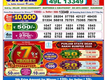 Dear lottery 8 PM Result 17.08.2026