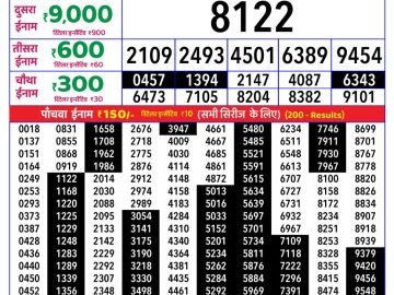 Rajshree Thursday Weekly lottery 08.00PM 27.08.2026