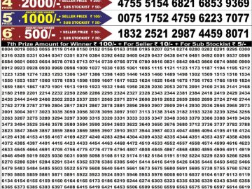 Dear 50 lottery Result 31.08.2026 6:30PM
