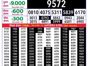 Rajshree Monday Weekly lottery 08.00PM 31.08.2026