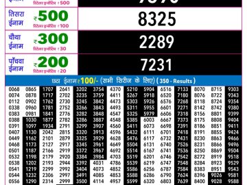 Rajshree Mangal Weekly lottery 09.00PM 11.08.2026