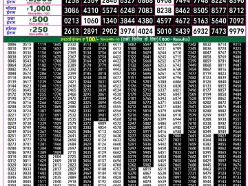 Rajshree 50 Ravi Weekly lottery 07.30PM 30.08.2026