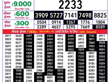 Rajshree Saturday Weekly lottery 08.00PM 19.09.2026
