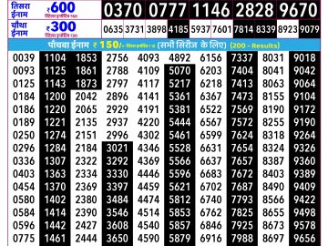 Rajshree Shani Lottery 02:25 PM 19.09.2026